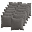 Vidaxl kussensloop 12 st houten donkergrijs 40 x 40 cm corduroy