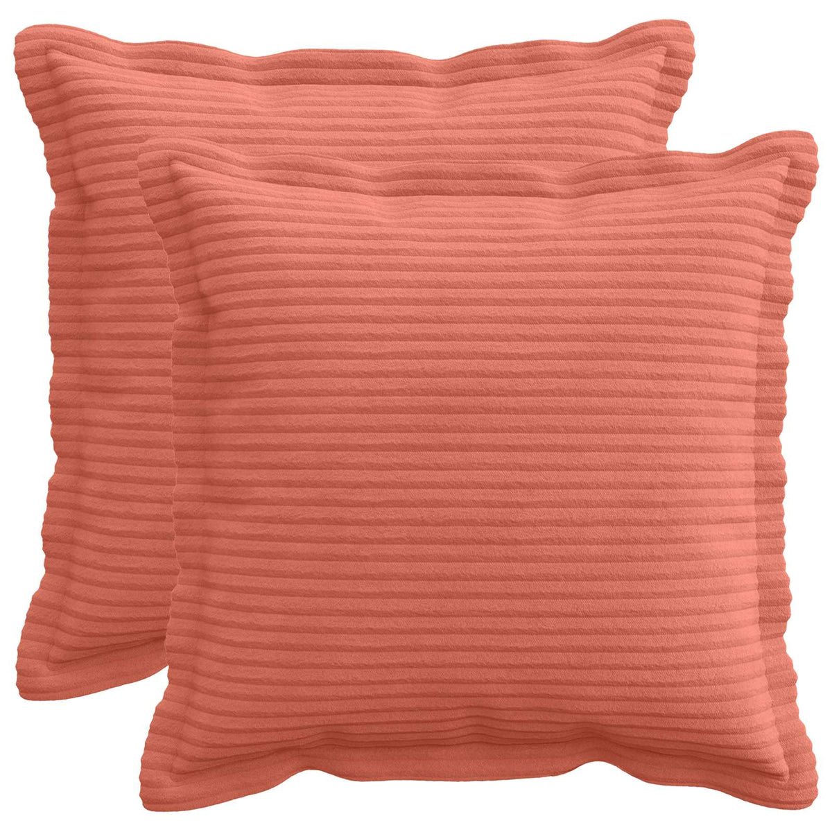Vidaxl kussensloop 2 st houten rood-oranje 40 x 40 cm corduroy