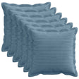 Vidaxl kussensloop 6 st houten blauw 40 x 40 cm corduroy