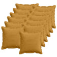 Vidaxl kussensloop 12 st houten geel 40 x 40 cm corduroy