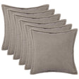 Vidaxl kussensloop 6 pcs houten lichtgrijs 40 x 40 cm bouclé