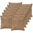 Vidaxl kussensloop 12 pcs houten taupe 40 x 40 cm microfiber fleece