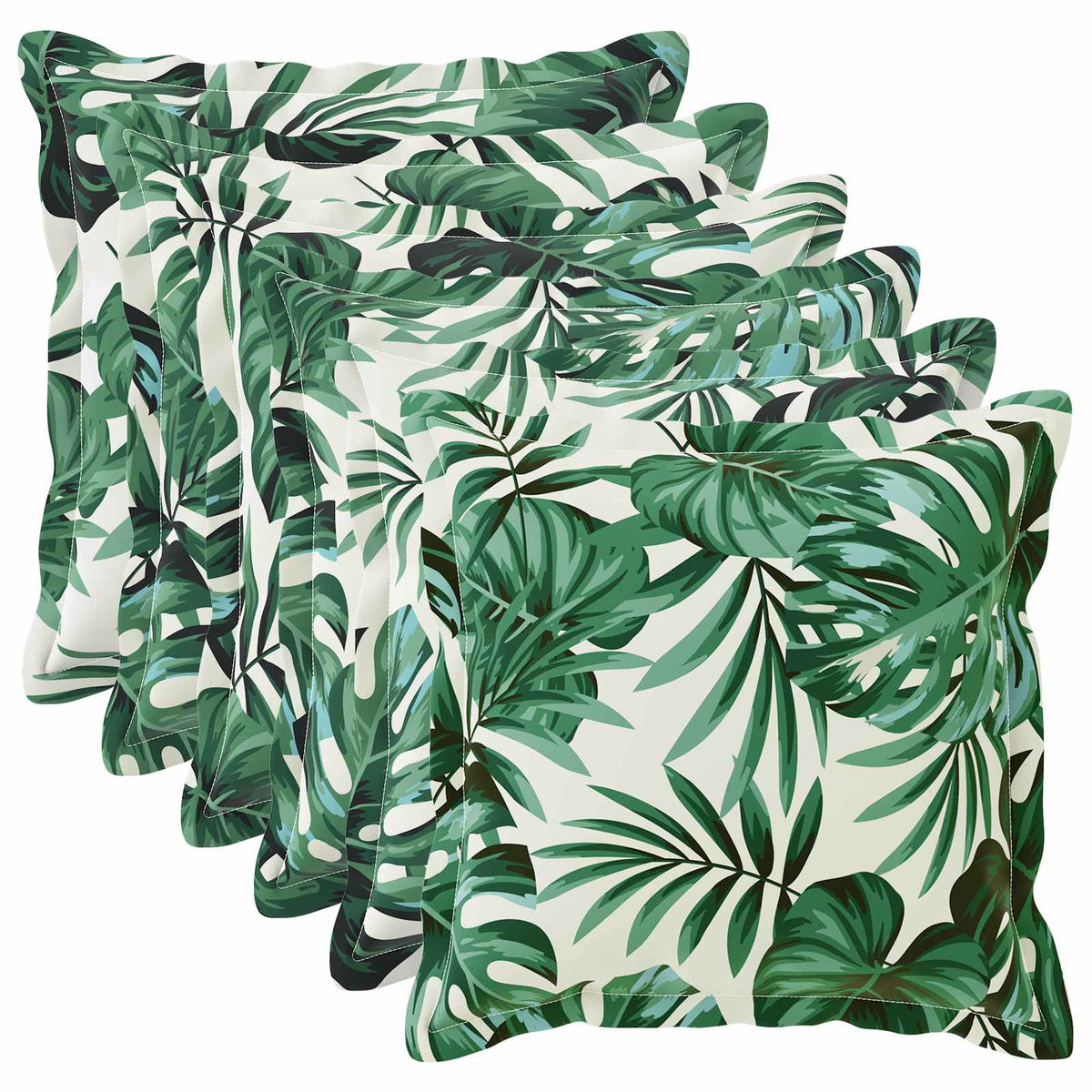 Vidaxl kussensloop 6 st houten bladpatroon 40 x 40 cm polyester