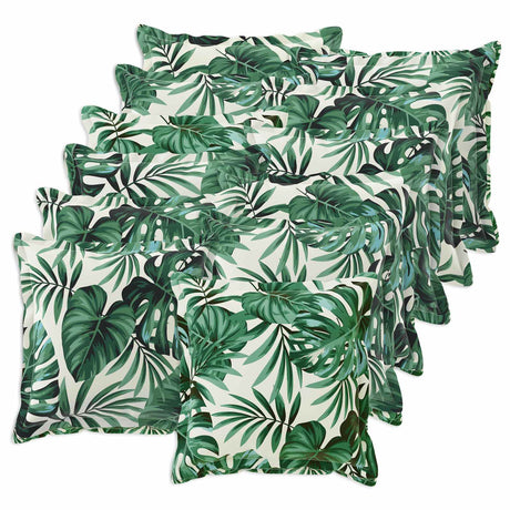 Vidaxl kussensloop 12 st houten bladpatroon 40 x 40 cm polyester