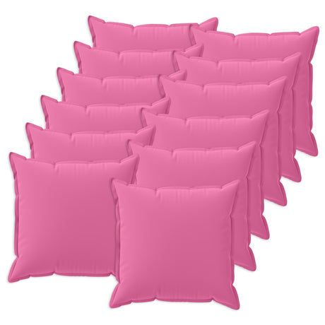 Vidaxl kussensloop 12 st houten roze 40 x 40 cm polyester