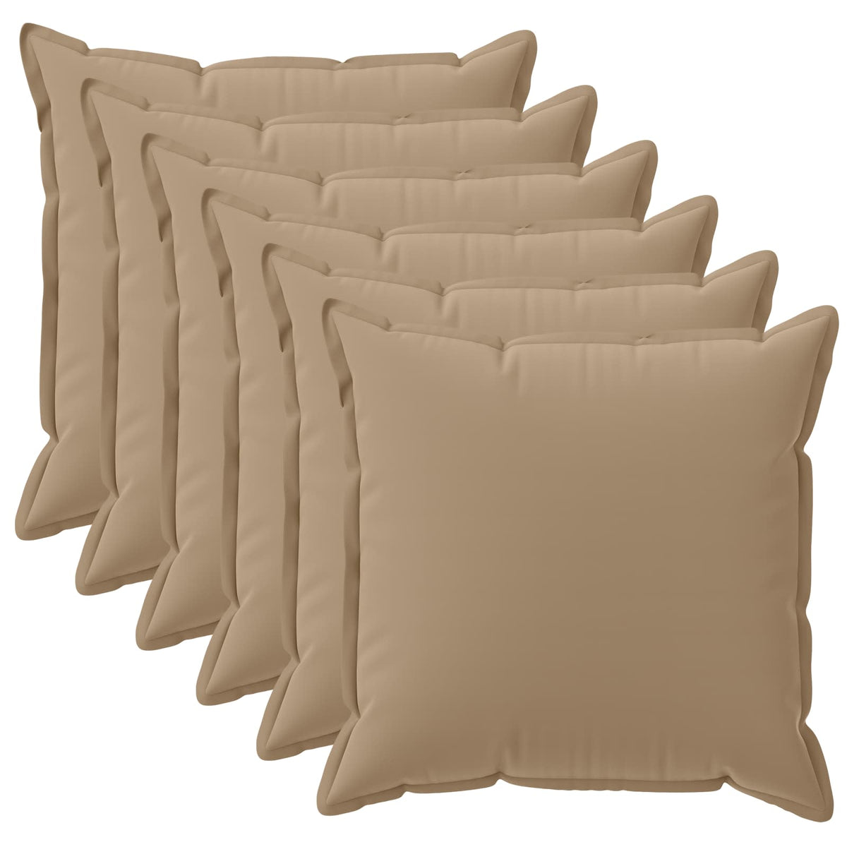 Vidaxl kussensloop 6 st houten taupe 40 x 40 cm polyester