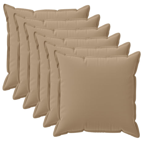 Vidaxl kussensloop 6 st houten taupe 40 x 40 cm polyester