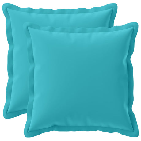 Vidaxl kussensloop 2 st houten turquoise 40 x 40 cm polyester