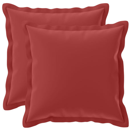Vidaxl kussensloop 2 st houten wijnrood 40 x 40 cm polyester