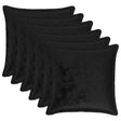 Vidaxl kussensloop 6 pcs houten zwart 40 x 40 cm flanel