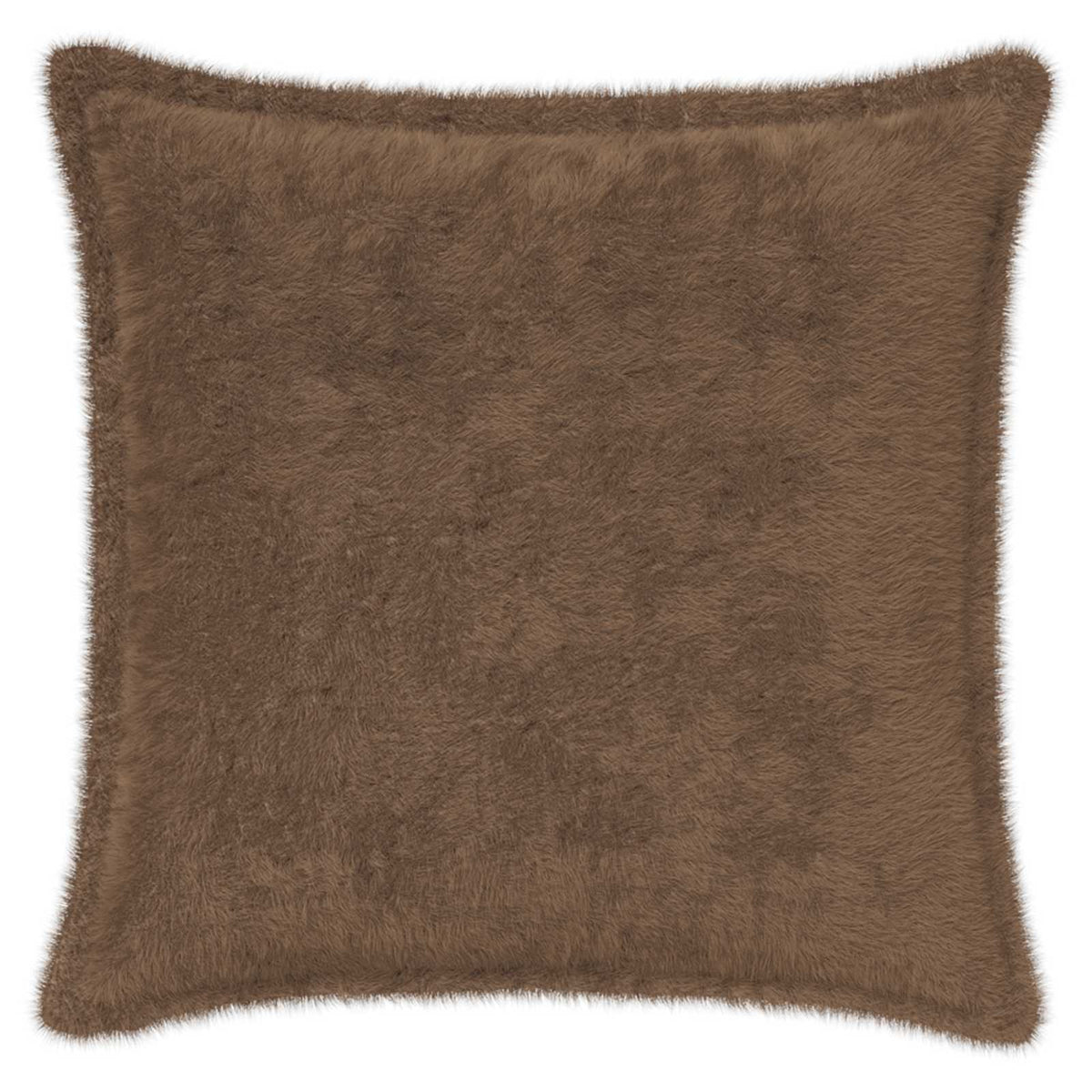 Vidaxl kussensloop 6 st houten licht bruin 40 x 40 cm nep konijnenbont