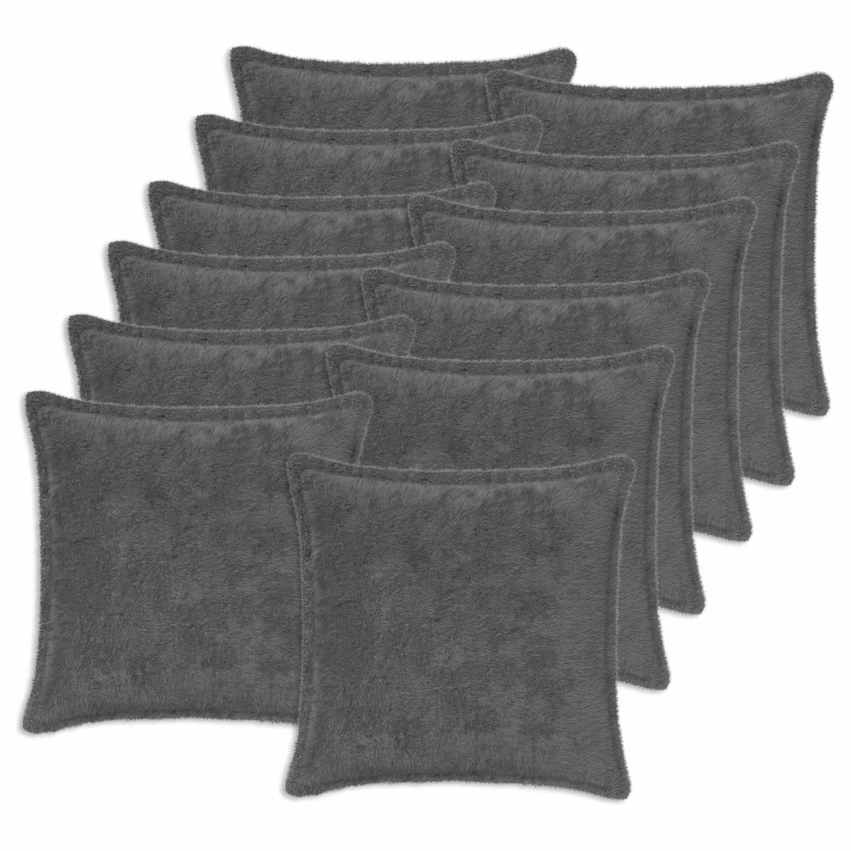Vidaxl kussensloop 12 st houten donkergrijs 40 x 40 cm
