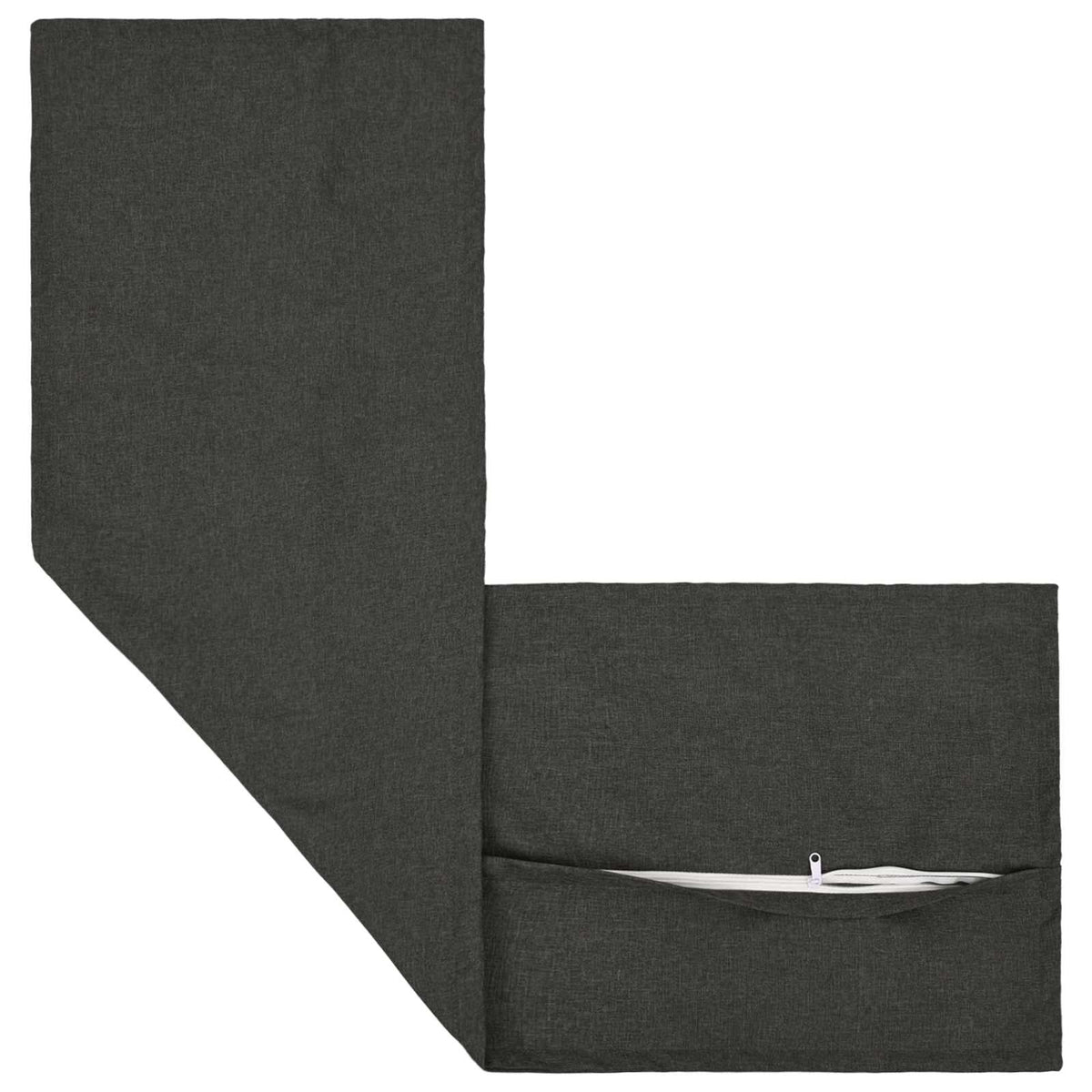 Vidaxl kussensloop houten donkergrijs 40 x 145 cm faux linnen