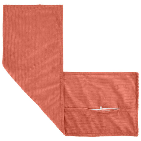 Vidaxl kussensloop 2 st houten rood-oranje 40 x 145 cm corduroy