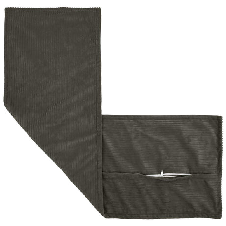 Vidaxl kussensloop 2 st houten antraciet 40 x 145 cm corduroy