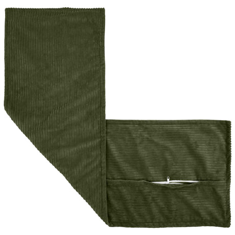 Vidaxl kussensloop 2 st houten groen 40 x 145 cm corduroy
