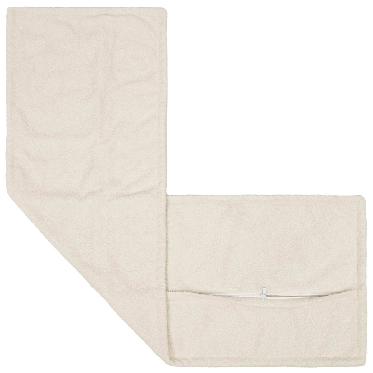 Vidaxl kussensloop houten crèmekleurig 40 x 145 cm bouclé