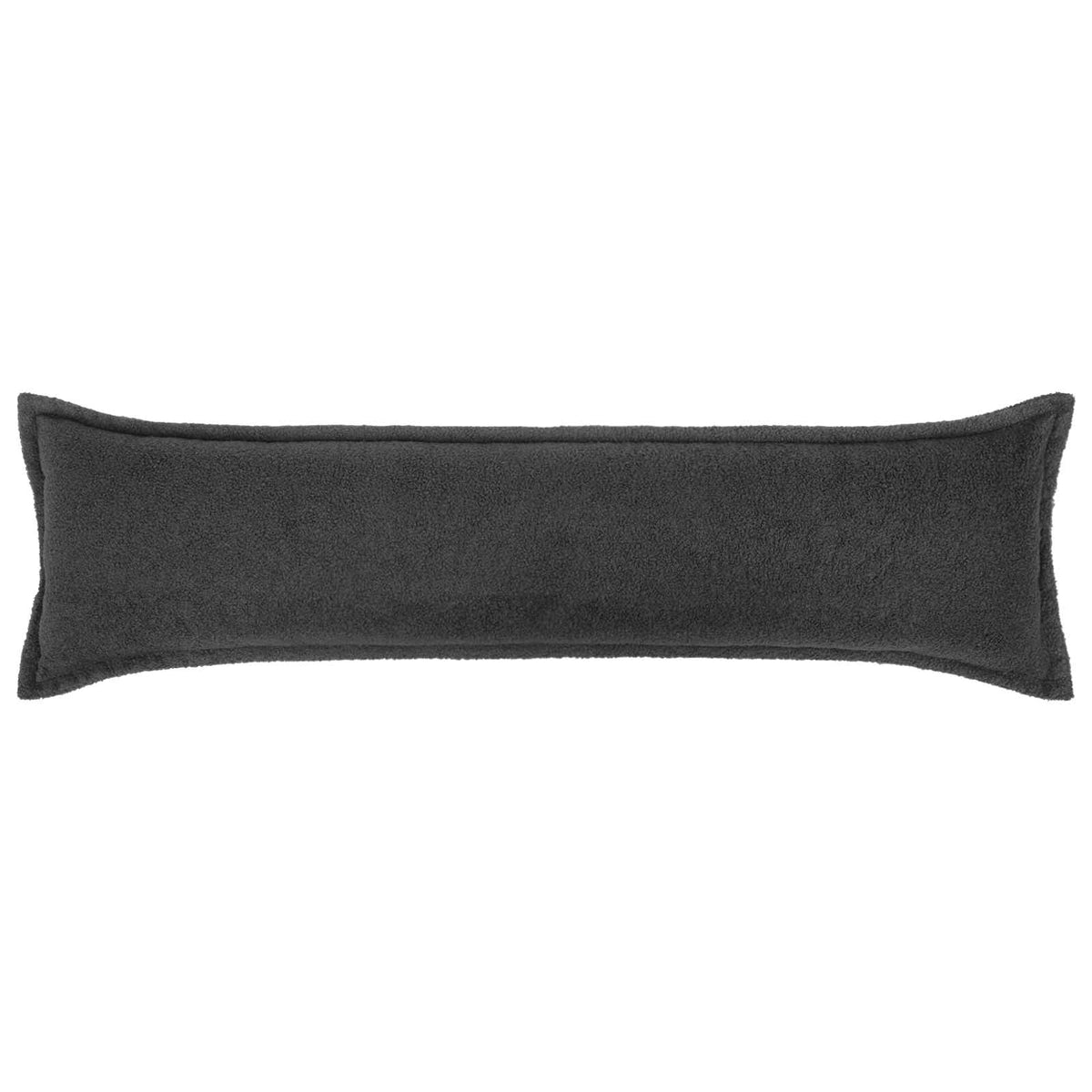 Vidaxl kussensloop 2 pcs houten donkergrijs 40 x 145 cm bouclé