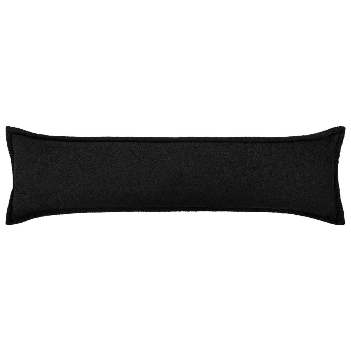 Vidaxl kussensloop houten zwart 40 x 145 cm bouclé