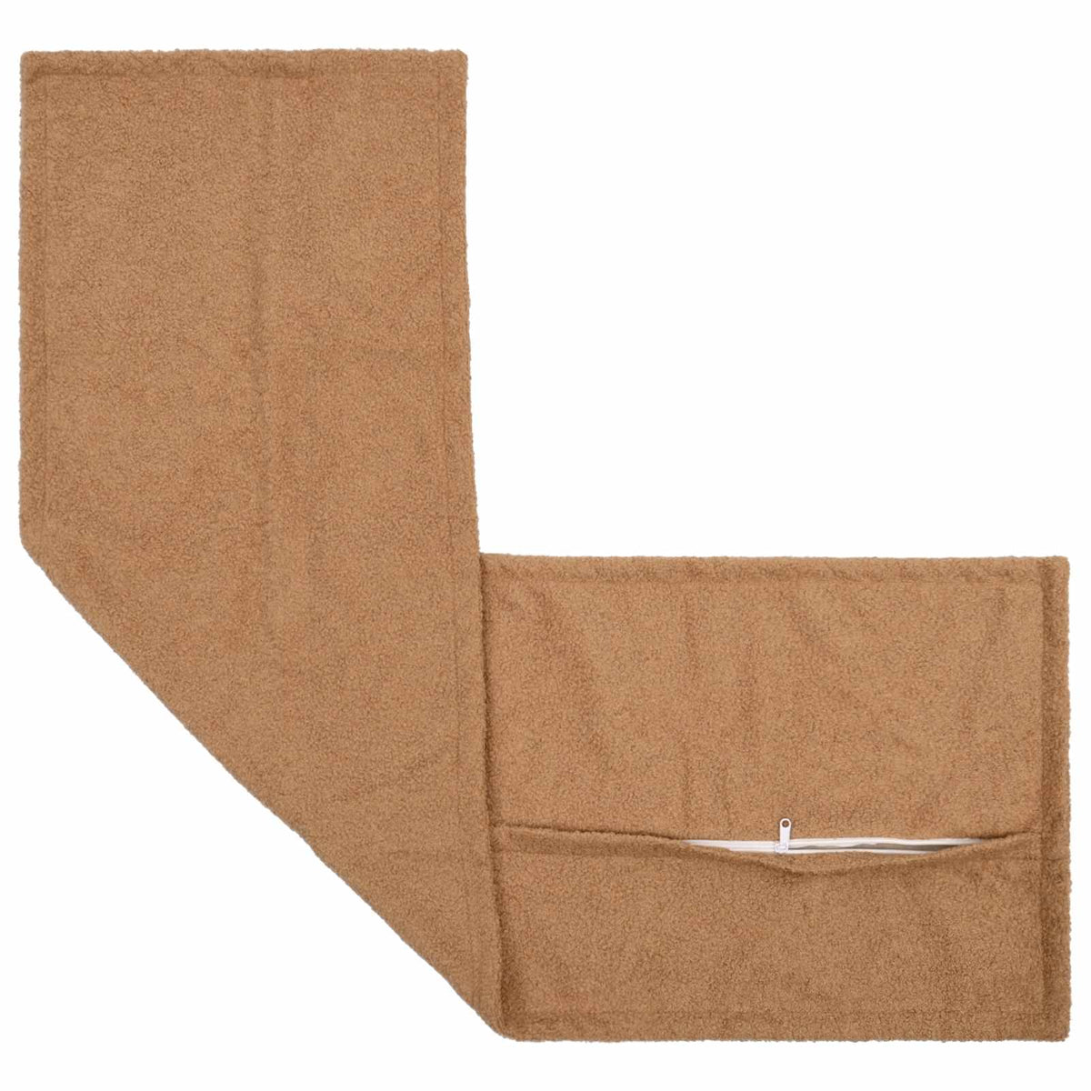 Vidaxl kussensloop houten beige 40 x 145 cm bouclé
