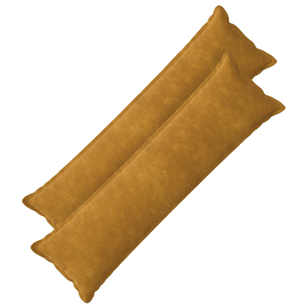 Vidaxl kussensloop 2 pcs houten geel 40 x 145 cm microfiber fleece