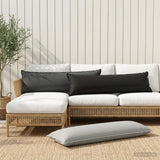 Vidaxl kussensloop houten antraciet 40 x 145 cm polyester