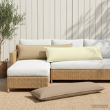Vidaxl kussensloop houten crèmekleurig 40 x 145 cm polyester