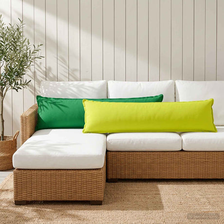 Vidaxl kussensloop houten helder groen 40 x 145 cm polyester