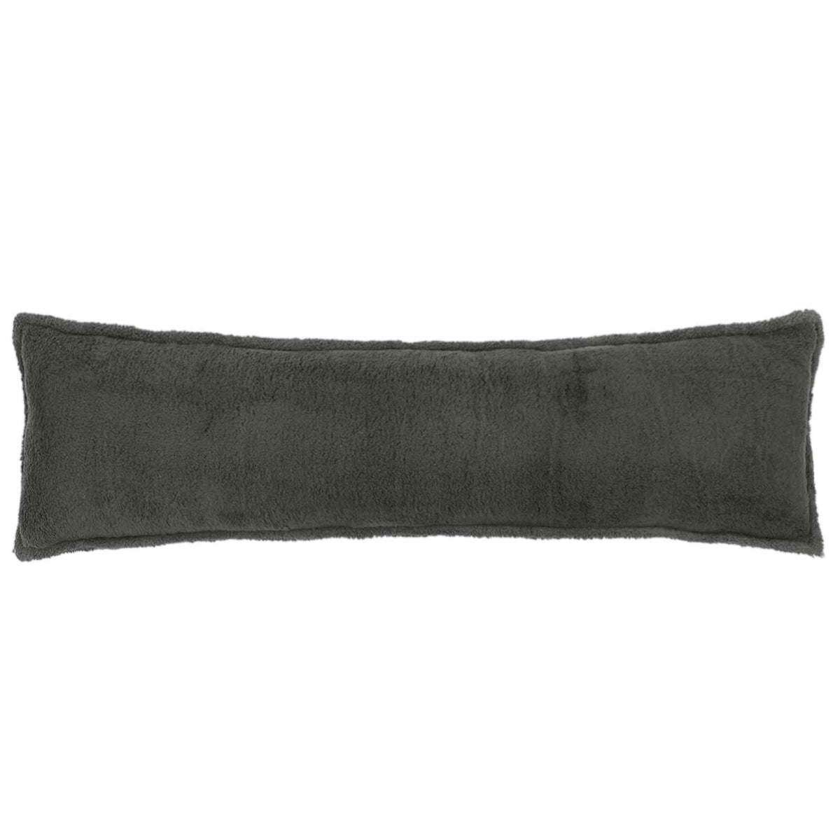 Vidaxl kussensloop houten donkergrijs 40 x 145 cm bouclé
