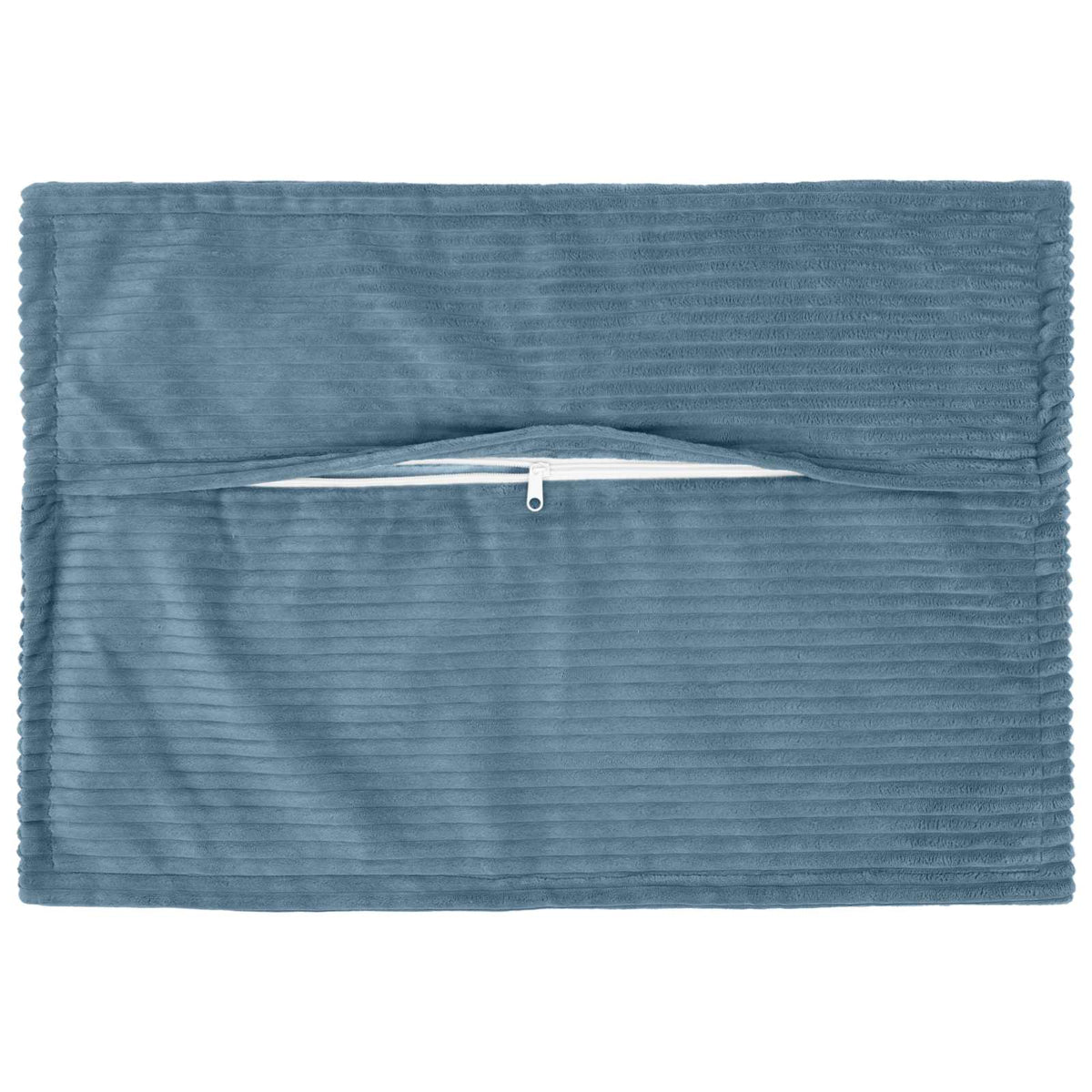 Vidaxl kussensloop 2 st houten blauw 40 x 60 cm corduroy