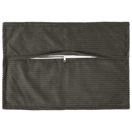 Vidaxl kussensloop 6 st houten antraciet 40 x 60 cm corduroy