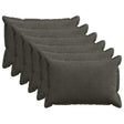 Vidaxl kussensloop 6 st houten antraciet 40 x 60 cm corduroy
