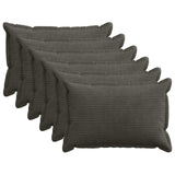 Vidaxl kussensloop 6 st houten antraciet 40 x 60 cm corduroy