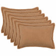 Vidaxl kussensloop 6 pcs houten beige 40 x 60 cm bouclé