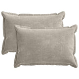Vidaxl kussensloop 2 st houten lichtgrijs 40 x 60 cm chenille stof