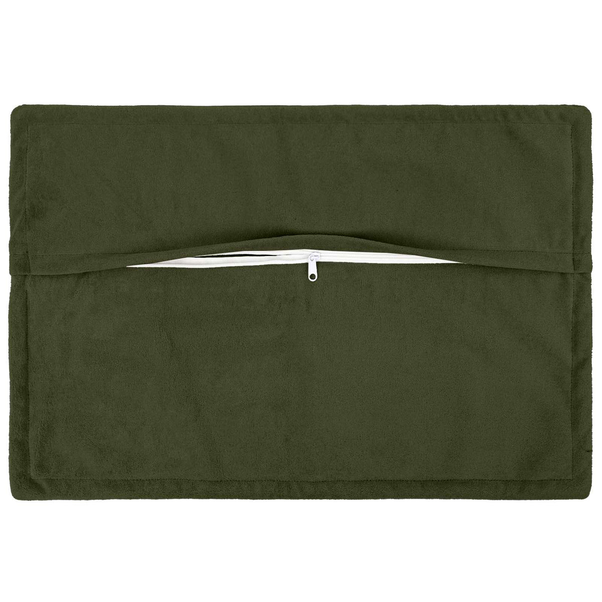 Vidaxl kussensloop 2 pcs houten groen 40 x 60 cm microfiber fleece