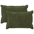 Vidaxl kussensloop 2 pcs houten groen 40 x 60 cm microfiber fleece