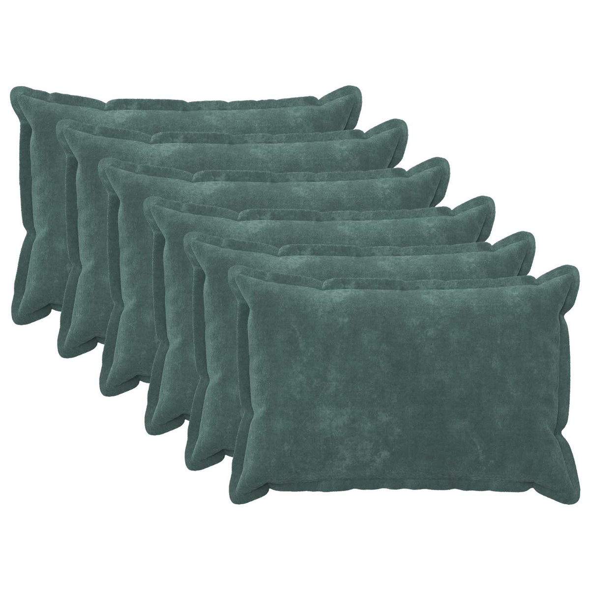 Vidaxl kussensloop 6 pcs houten zee blauw 40 x 60 cm microfiber fleece