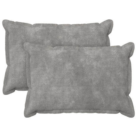 Vidaxl kussensloop 2 st houten lichtgrijs 40 x 60 cm microfiber fleece