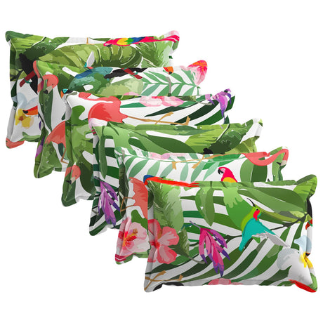 Vidaxl kussensloop 6 st houten meerkleurig 40 x 60 cm polyester