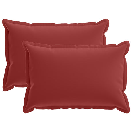 Vidaxl kussensloop 2 st houten wijnrood 40 x 60 cm polyester