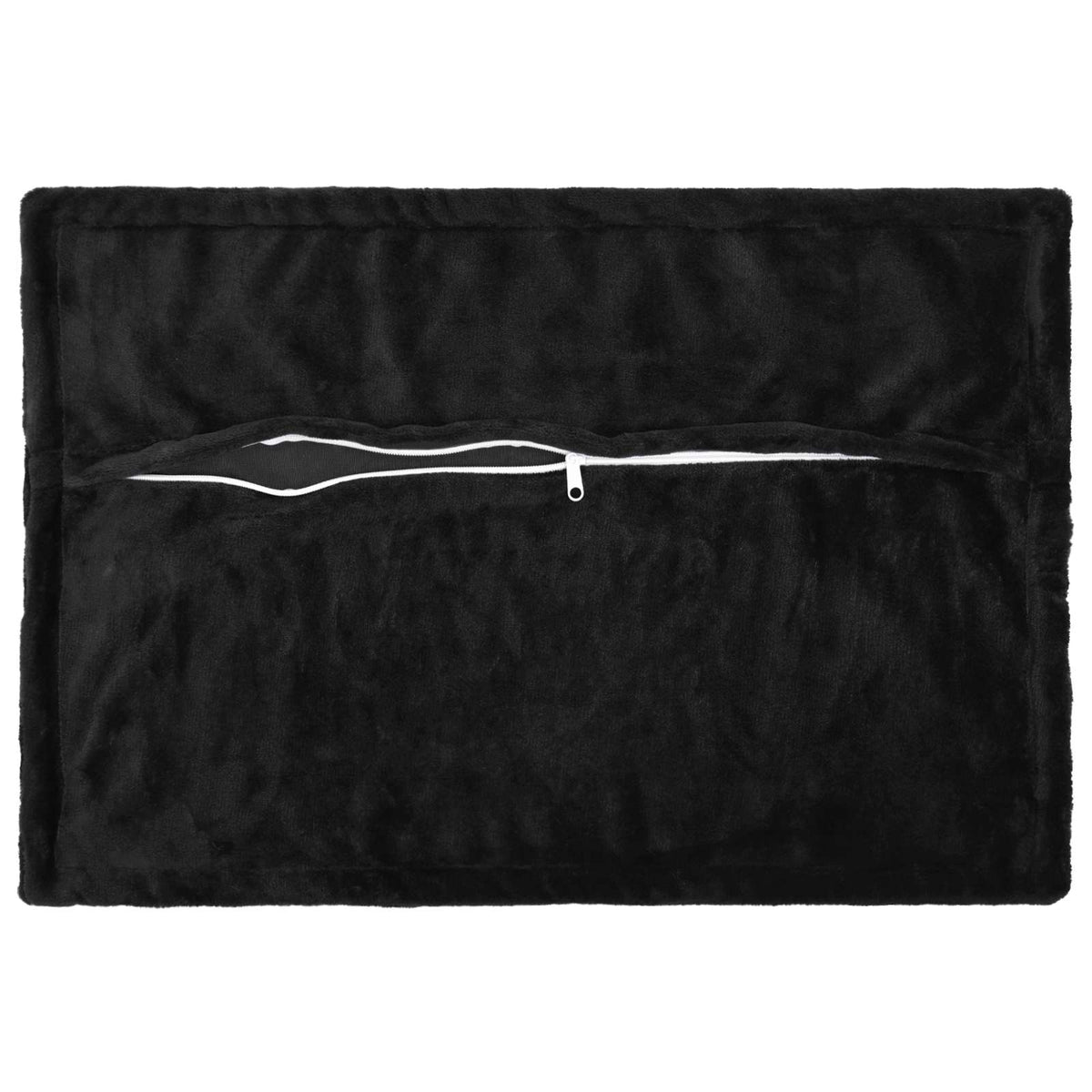 Vidaxl kussensloop 2 pcs houten zwart 40 x 60 cm flanel