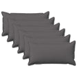 Vidaxl kussensloop 6 pcs houten lichtgrijs 40 x 70 cm faux linnen