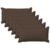 Vidaxl kussensloop 6 pcs houten taupe 40 x 70 cm faux linnen