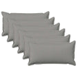 Vidaxl kussensloop 6 pcs houten wolkengrijs 40 x 70 cm faux linnen