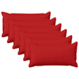 Vidaxl kussensloop 6 pcs houten rood 40 x 70 cm faux linnen