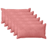 Vidaxl kussensloop 6 pcs houten roze 40 x 70 cm fluweel