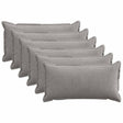 Vidaxl kussensloop 6 st houten lichtgrijs 40 x 70 cm corduroy