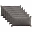 Vidaxl kussensloop 6 st houten donkergrijs 40 x 70 cm corduroy