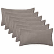 Vidaxl kussensloop 6 st houten lichtgrijs 40 x 70 cm bouclé